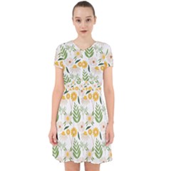 Flower White Pattern Floral Nature Adorable In Chiffon Dress