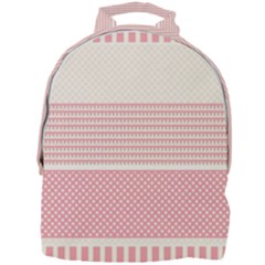 Background Pink Beige Decorative Mini Full Print Backpack by Wegoenart