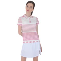 Background Pink Beige Decorative Women s Polo Tee