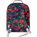 Leaves Pattern Wallpaper Seamless Double Compartment Backpack View3