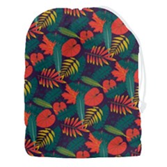 Leaves Pattern Wallpaper Seamless Drawstring Pouch (3xl) by Wegoenart