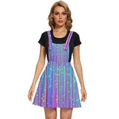 Blue Magenta Speckles Line Apron Dress by Wegoenart