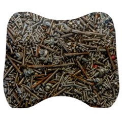 Screws Scrap Metal Rusted Screw Art Velour Head Support Cushion