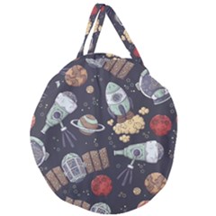 Hand-drawn-pattern-space-elements-collection Giant Round Zipper Tote by Jancukart