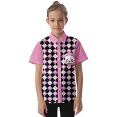 Cute Skulls Kids  Short Sleeve Shirt