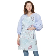 Winter Pattern Background Element Pocket Apron by Ravend