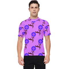 Illustration Flower Floral Design Pattern Men s Short Sleeve Rash Guard