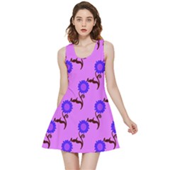 Illustration Flower Floral Design Pattern Inside Out Reversible Sleeveless Dress