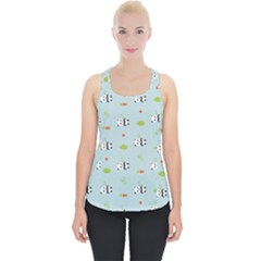 Background Pattern Panda Bamboo Piece Up Tank Top