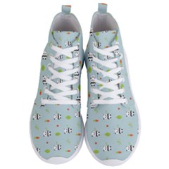 Background Pattern Panda Bamboo Men s Lightweight High Top Sneakers