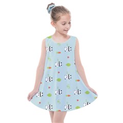 Background Pattern Panda Bamboo Kids  Summer Dress