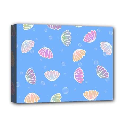 Seashell Clam Pattern Art Design Deluxe Canvas 16  X 12  (stretched) 