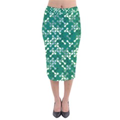 Patterns Fabric Design Surface Velvet Midi Pencil Skirt