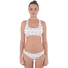 Easter Bunny Pattern Hare Cross Back Hipster Bikini Set