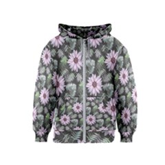 Flower Petal Spring Watercolor Kids  Zipper Hoodie