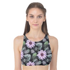 Flower Petal Spring Watercolor Tank Bikini Top