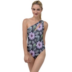 Flower Petal Spring Watercolor To One Side Swimsuit by Ravend