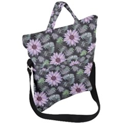 Flower Petal Spring Watercolor Fold Over Handle Tote Bag