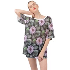 Flower Petal Spring Watercolor Oversized Chiffon Top