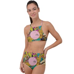 Cartoon Wallpapers High Waist Tankini Set by Jancukart