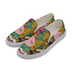 Cartoon Wallpapers Women s Canvas Slip Ons by Jancukart