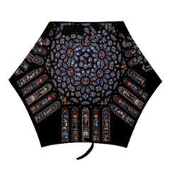Chartres Cathedral Notre Dame De Paris Amiens Cath Stained Glass Mini Folding Umbrellas by Wegoenart