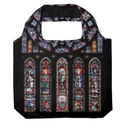 Chartres Cathedral Notre Dame De Paris Amiens Cath Stained Glass Premium Foldable Grocery Recycle Bag by Wegoenart