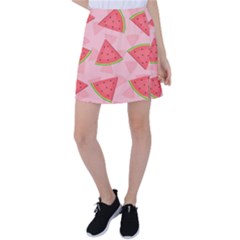 Background Watermelon Pattern Fruit Tennis Skirt by Wegoenart