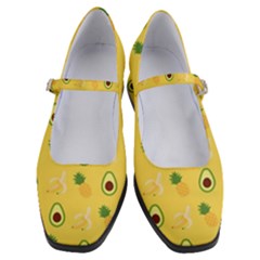 Pineapple Banana Fruit Pattern Women s Mary Jane Shoes by Wegoenart