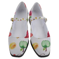 Fruit Summer Vitamin Watercolor Women s Mary Jane Shoes by Wegoenart