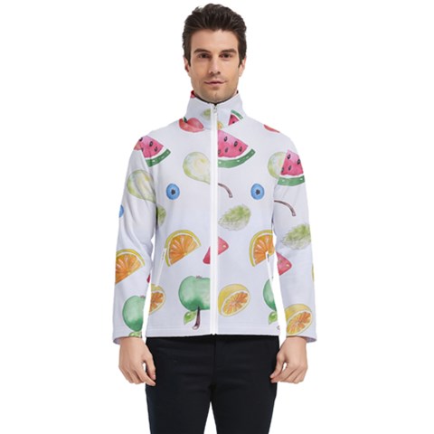 Fruit Summer Vitamin Watercolor Men s Bomber Jacket by Wegoenart