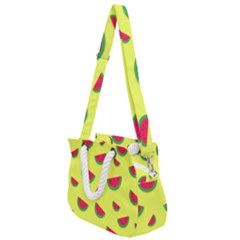 Watermelon Pattern Wallpaper Rope Handles Shoulder Strap Bag by Wegoenart