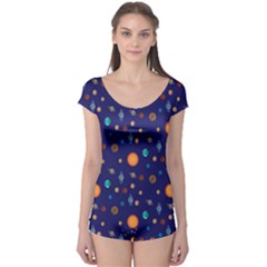 Space Sun Mercury Venus Earth Planet Galaxy Boyleg Leotard  by Wegoenart