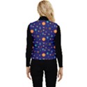 Space Sun Mercury Venus Earth Planet Galaxy Women s Short Button Up Puffer Vest View2