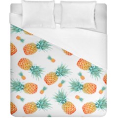 Pineapple Background Pattern Fruit Duvet Cover (california King Size) by Wegoenart