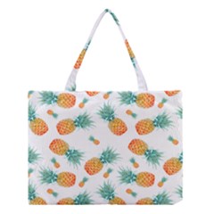 Pineapple Background Pattern Fruit Medium Tote Bag by Wegoenart