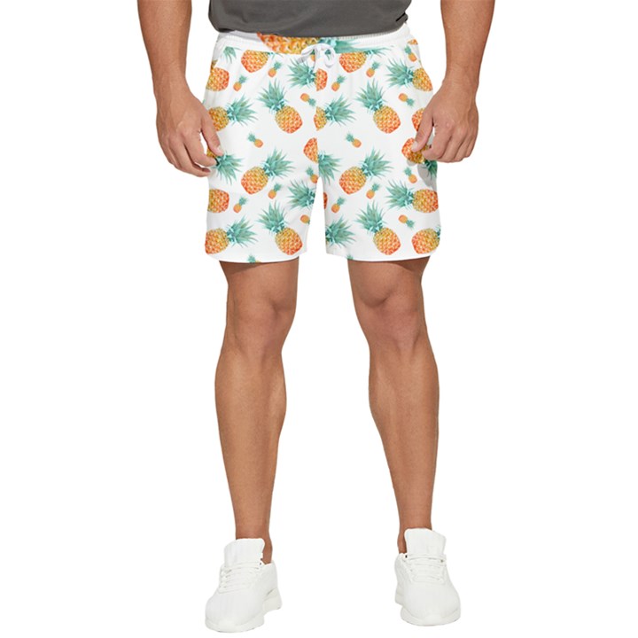 Pineapple Background Pattern Fruit Men s Runner Shorts