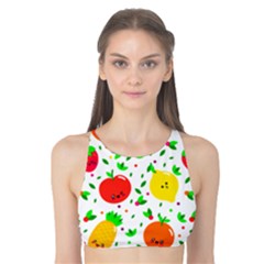 Pattern Fruit Fruits Orange Green Tank Bikini Top