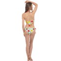 Pattern Fruit Fruits Orange Green Cross Front Halter Bikini Set View2