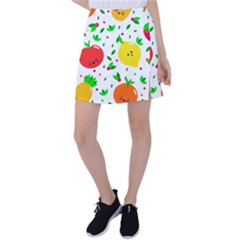 Pattern Fruit Fruits Orange Green Tennis Skirt by Wegoenart