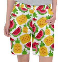 Watermelon Pattern Fruit Summer Pocket Shorts by Wegoenart