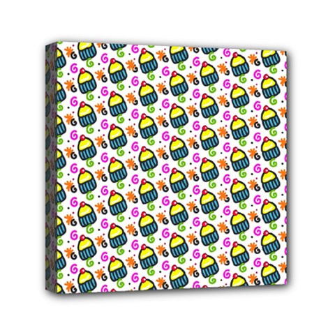 Sweet Dessert Food Cake Pattern Mini Canvas 6  X 6  (stretched) by Wegoenart