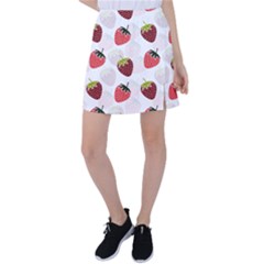 Strawberry Pattern Background Tennis Skirt by Wegoenart