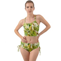 Pear Fruit Tree Organic Pattern Mini Tank Bikini Set by Wegoenart