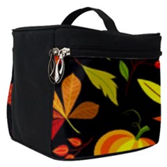 Pumpkin Fall Autumn October Make Up Travel Bag (small) by Wegoenart