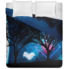 Tree Trees Surreal Universe Silhouette Duvet Cover Double Side (california King Size) by Wegoenart