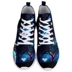 Tree Trees Surreal Universe Silhouette Men s Lightweight High Top Sneakers by Wegoenart