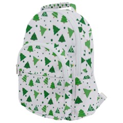 Christmas Tree Pattern Design Rounded Multi Pocket Backpack