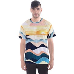 Sea Waves Wave Painting Ocean Water Men s Sport Mesh Tee