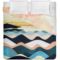 Sea Waves Wave Painting Ocean Water Duvet Cover Double Side (king Size) by Wegoenart